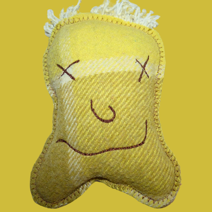 Cuddle Monster, small yellow & brown