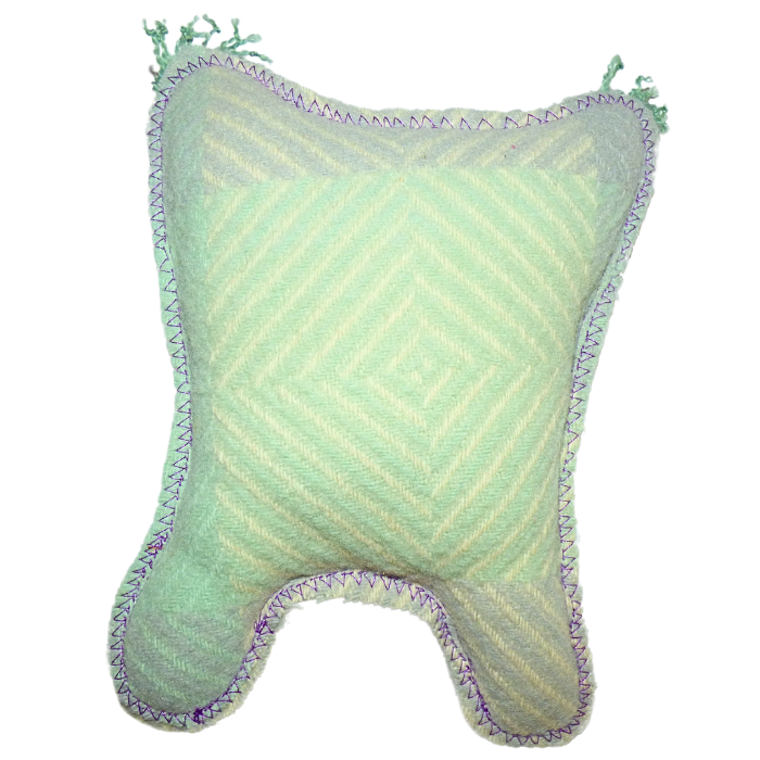 Cuddle Monster, green & purple medium with green fluffy hair