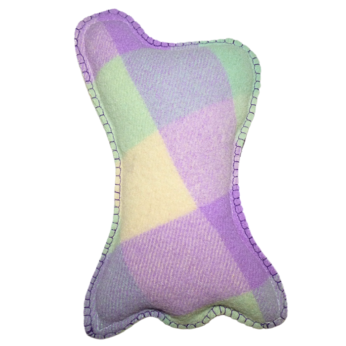 Cuddle Monster, Medium green, cream & purple