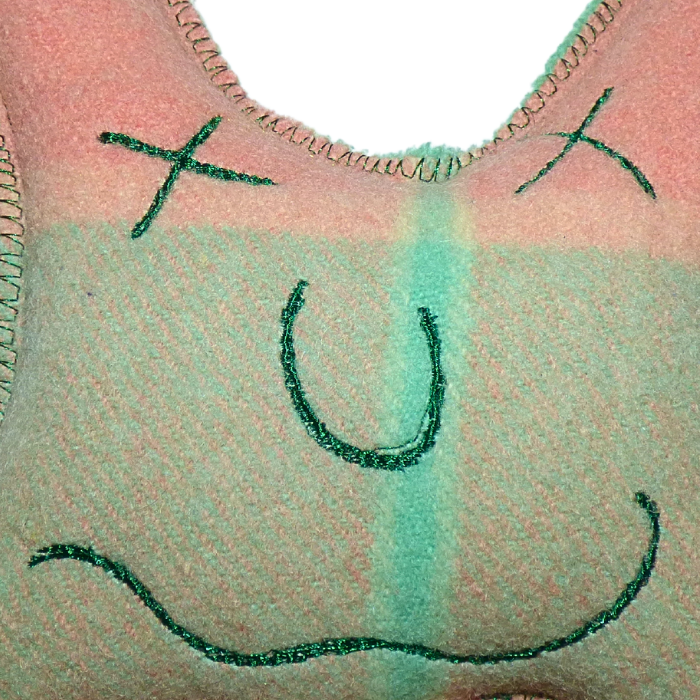 Cuddle Monster, small  pink & green 