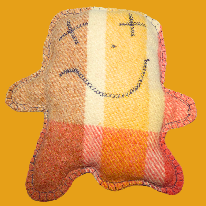 Cuddle Monster, medium orange, yellow & cream