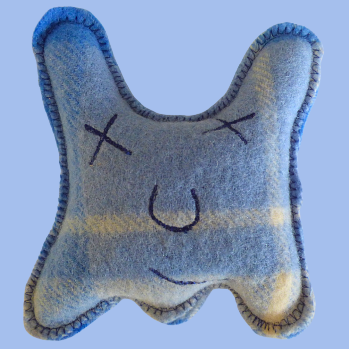 Cuddle Monster, small blue & cream