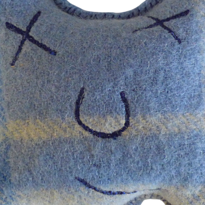 Cuddle Monster, small blue & cream