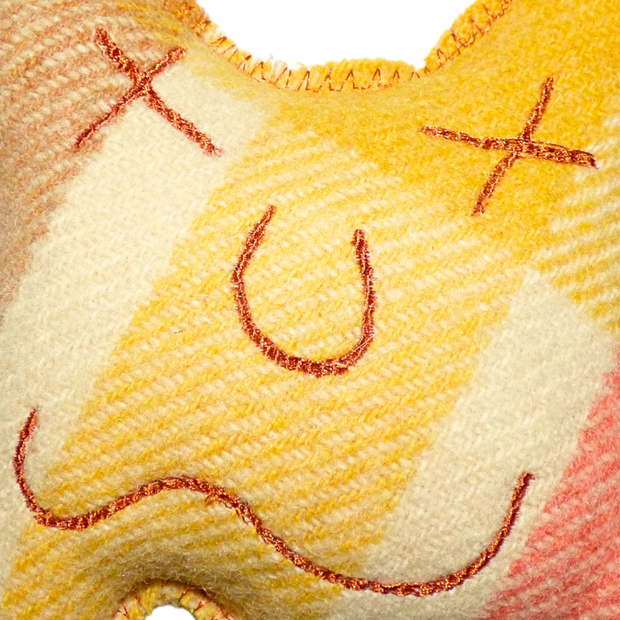 Cuddle Monster, small orange, yellow & cream 