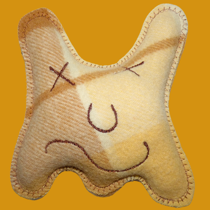 Cuddle Monster, small brown & cream 