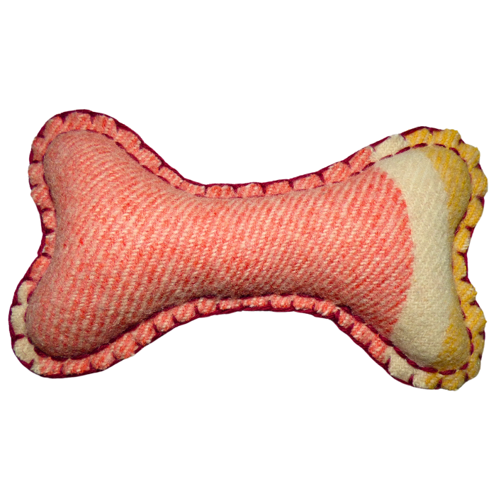 Delightful medium orange Dog Bone wool 