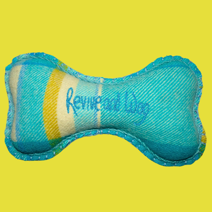 Very cool large blue Dog Bone wool