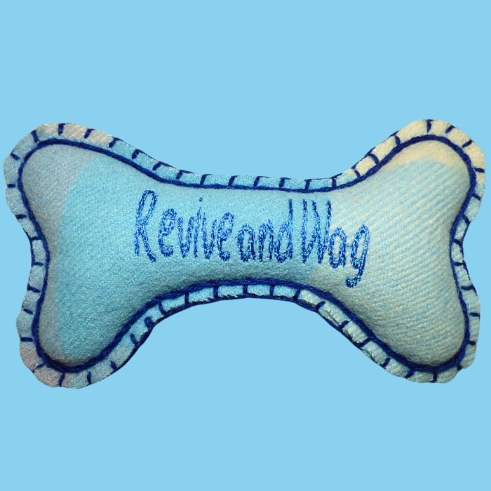 Brilliant medium blue Dog Bone wool 