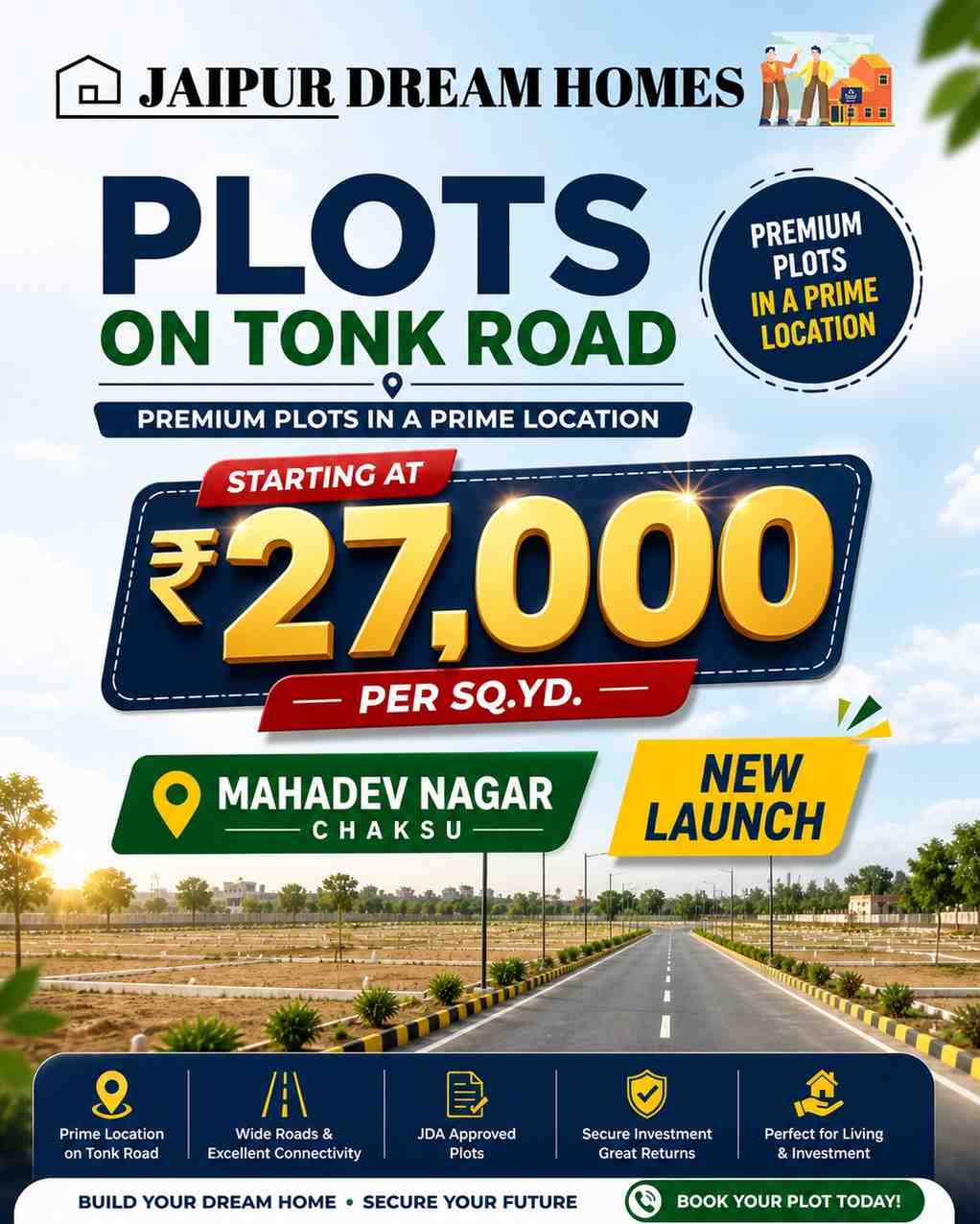 Mahadev Nagar Plots – Affordable Living Near Tonk Road, Chaksu