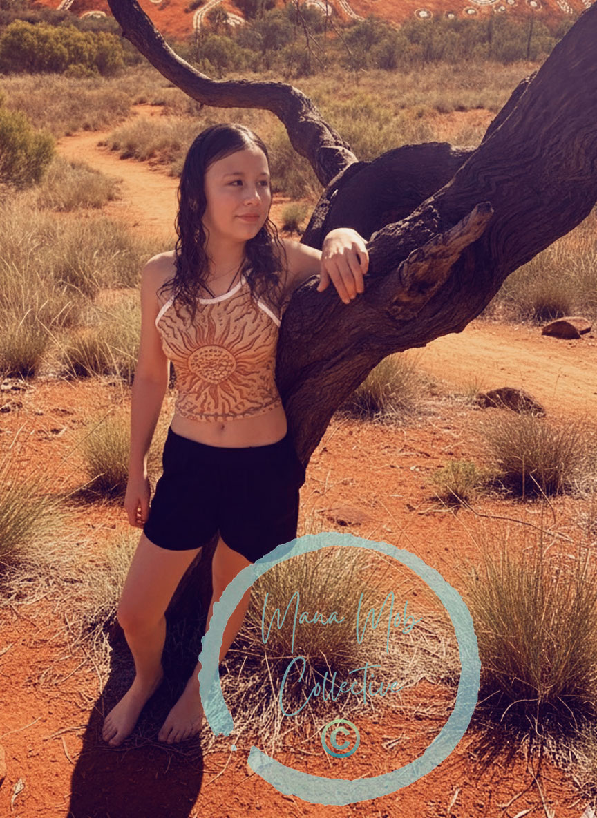 Spirit of the sun crop singlet