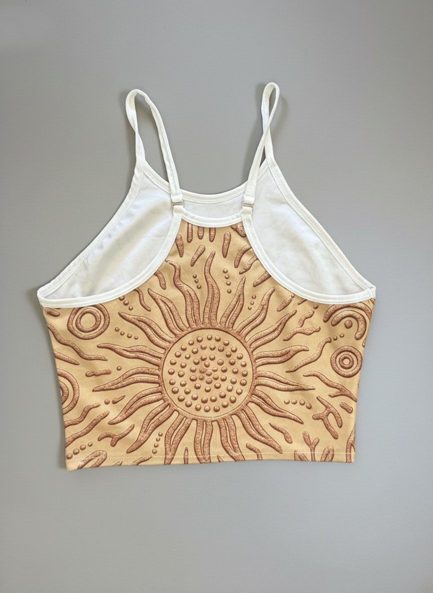 Spirit of the sun crop singlet