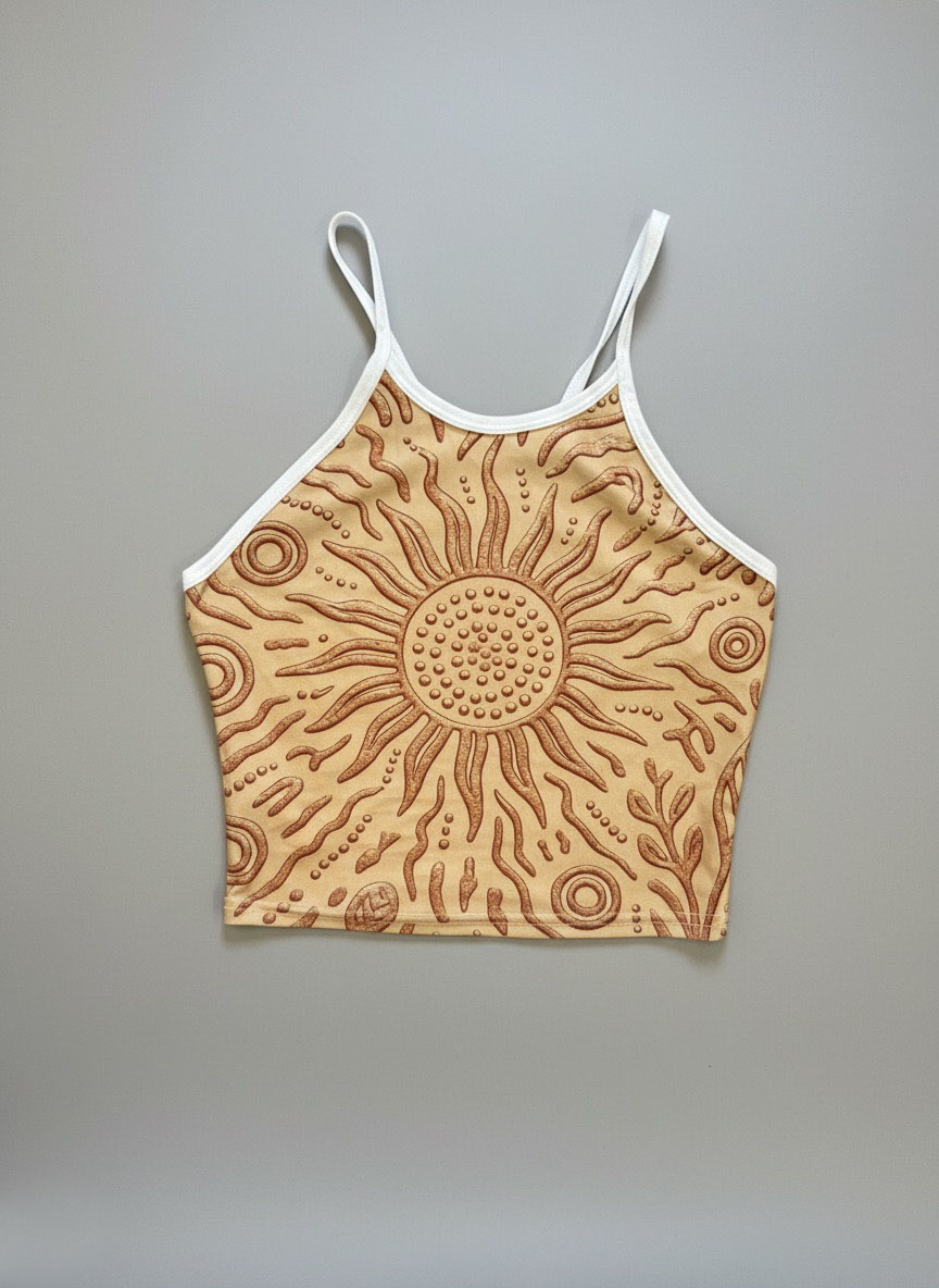 Spirit of the sun crop singlet