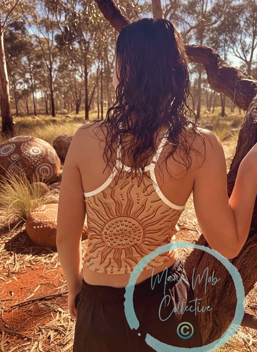 Spirit of the sun crop singlet