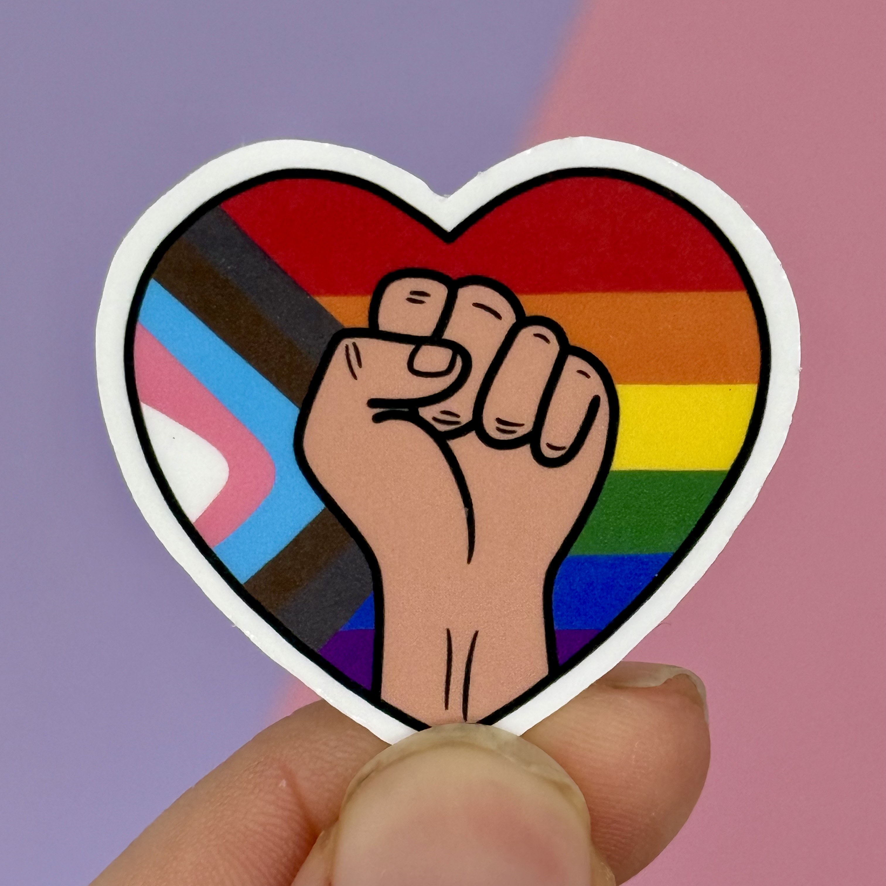 LGBTQ+ Power Fist Sticker
