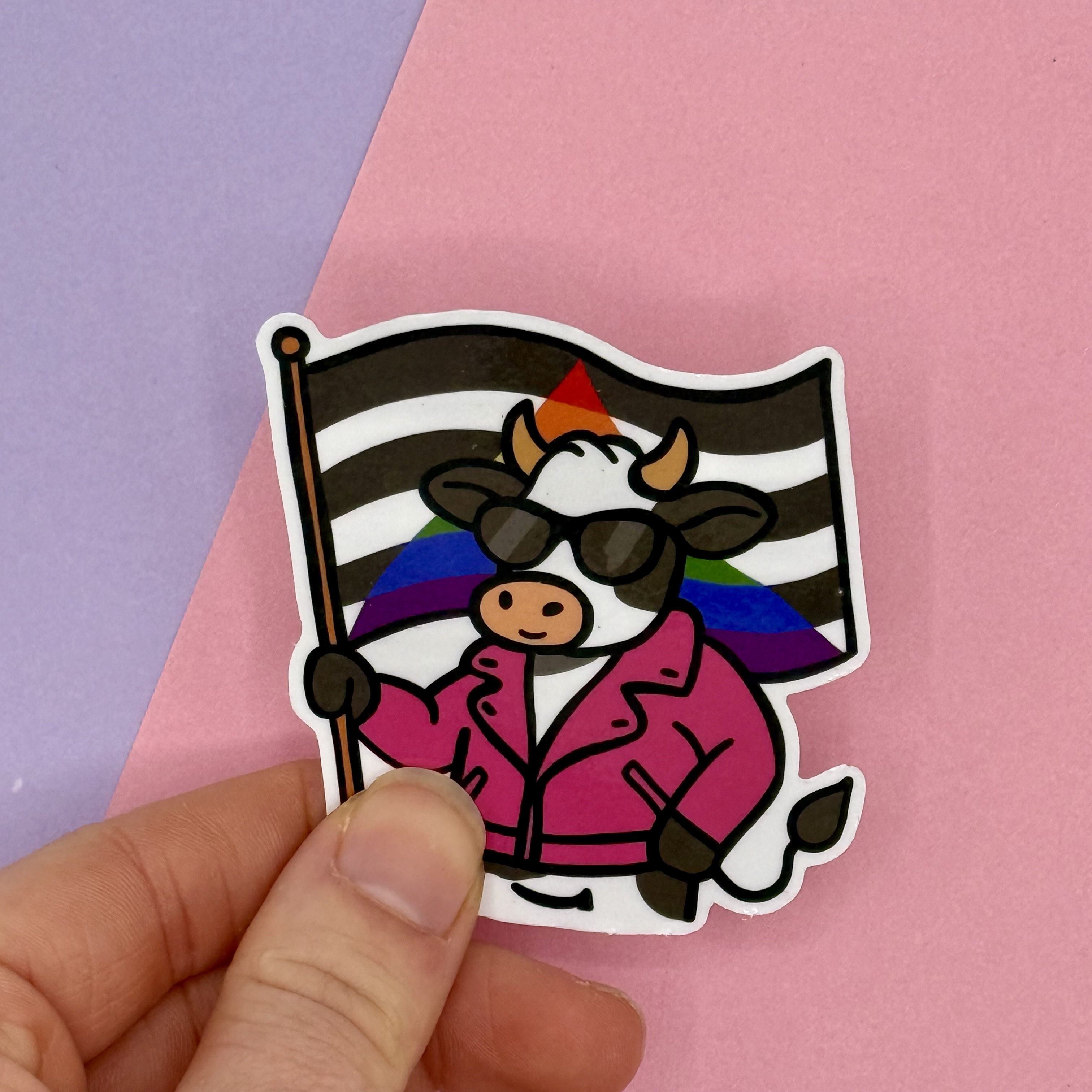 Straight Ally Pride Cow