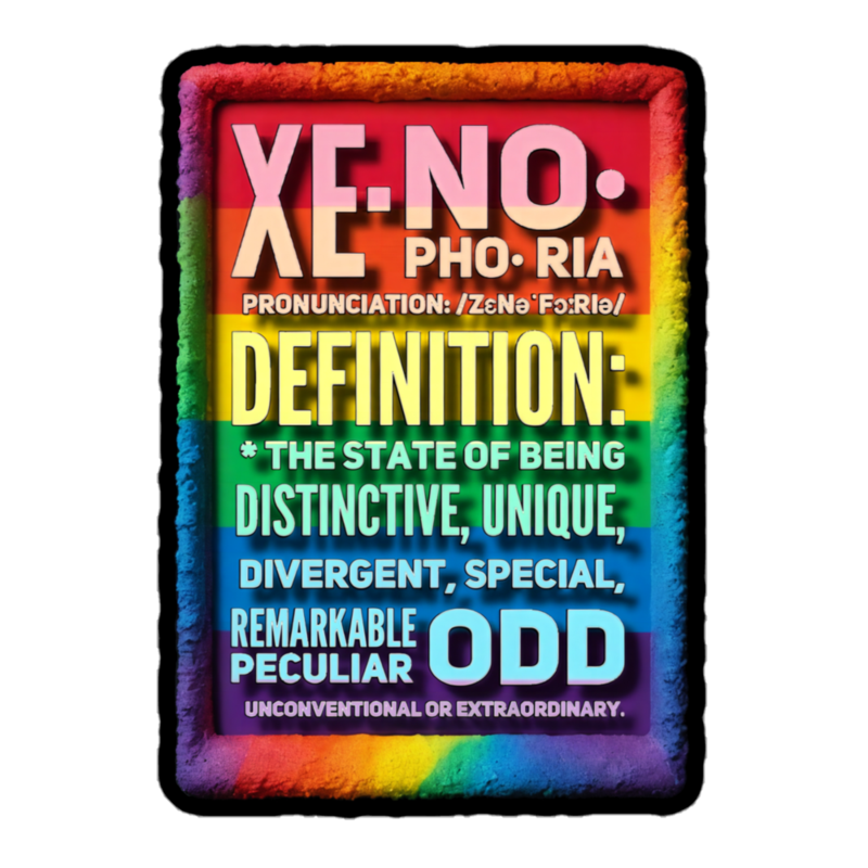 xe·​no·​pho·​ria: The Sticker