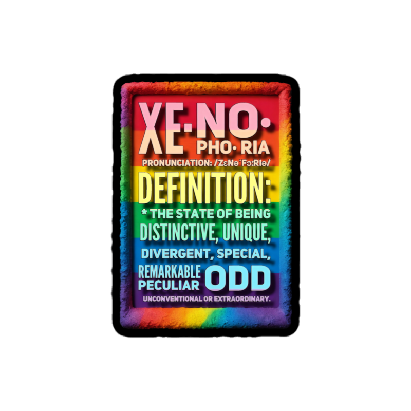 xe·​no·​pho·​ria: The Sticker