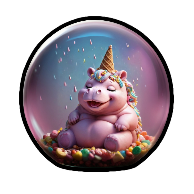 Hippocorn Snowglobe: The Sticker