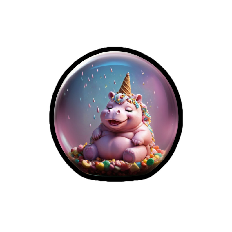 Hippocorn Snowglobe: The Sticker
