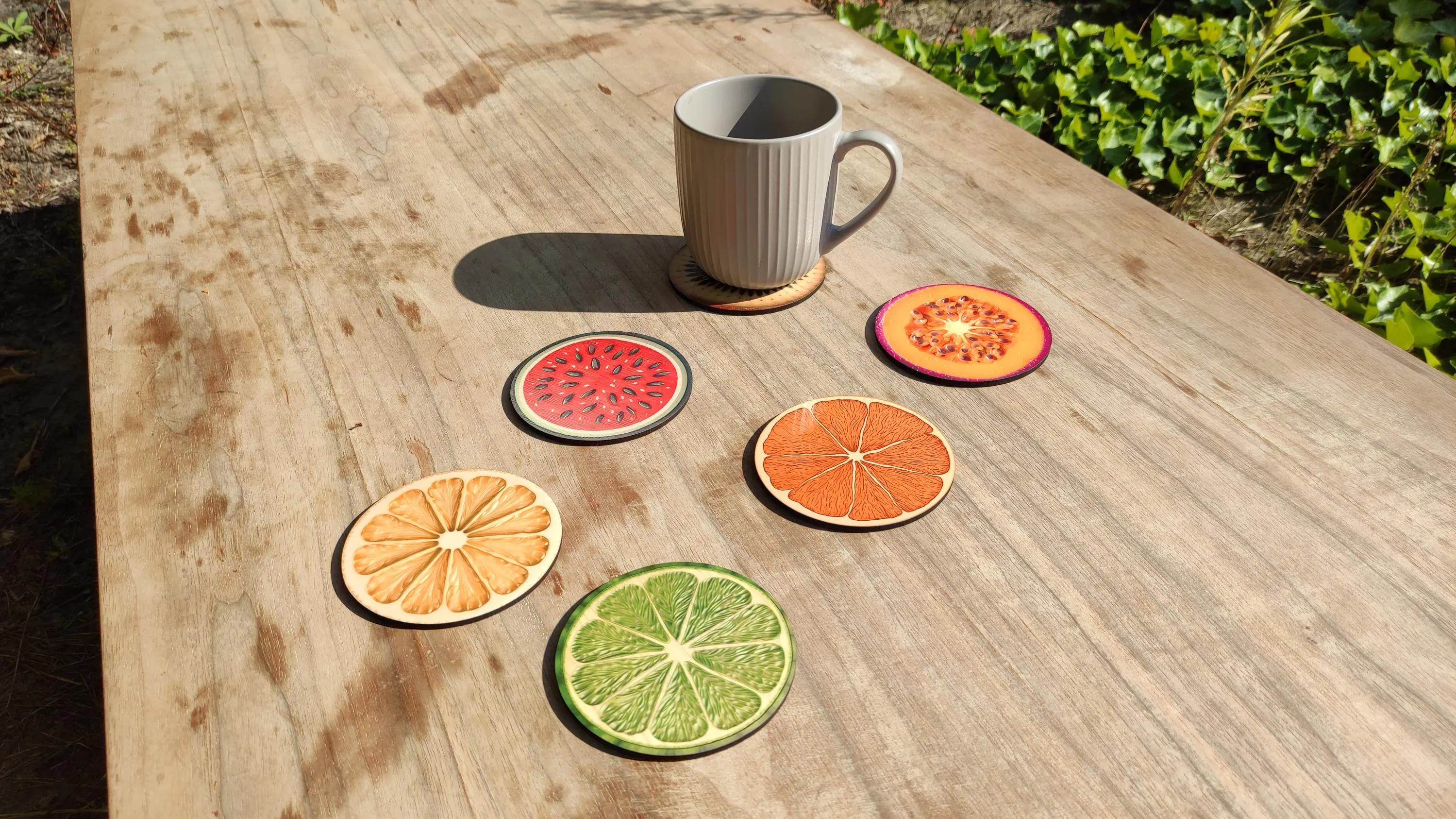 Fruit-Themed Coasters 