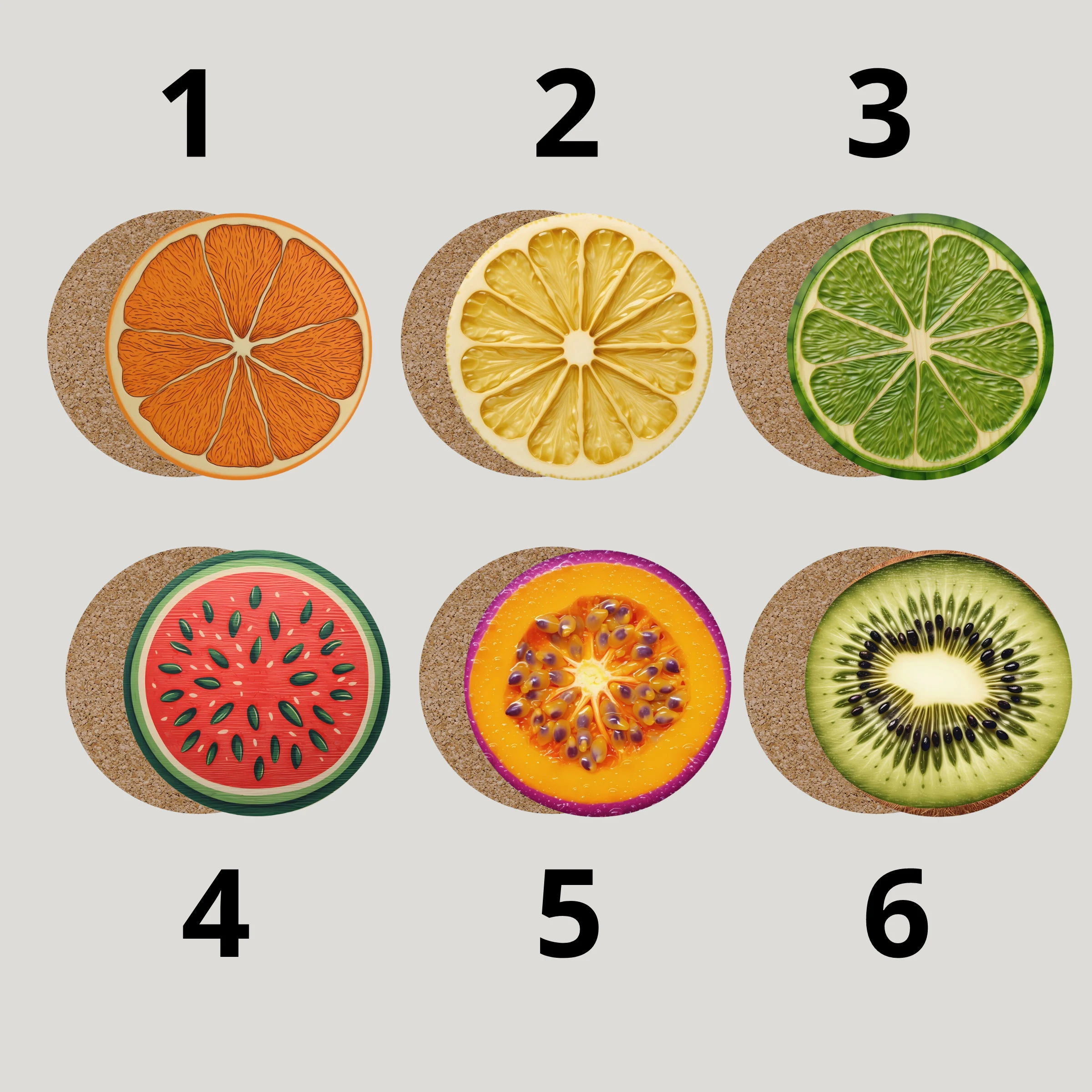 Fruit-Themed Coasters 