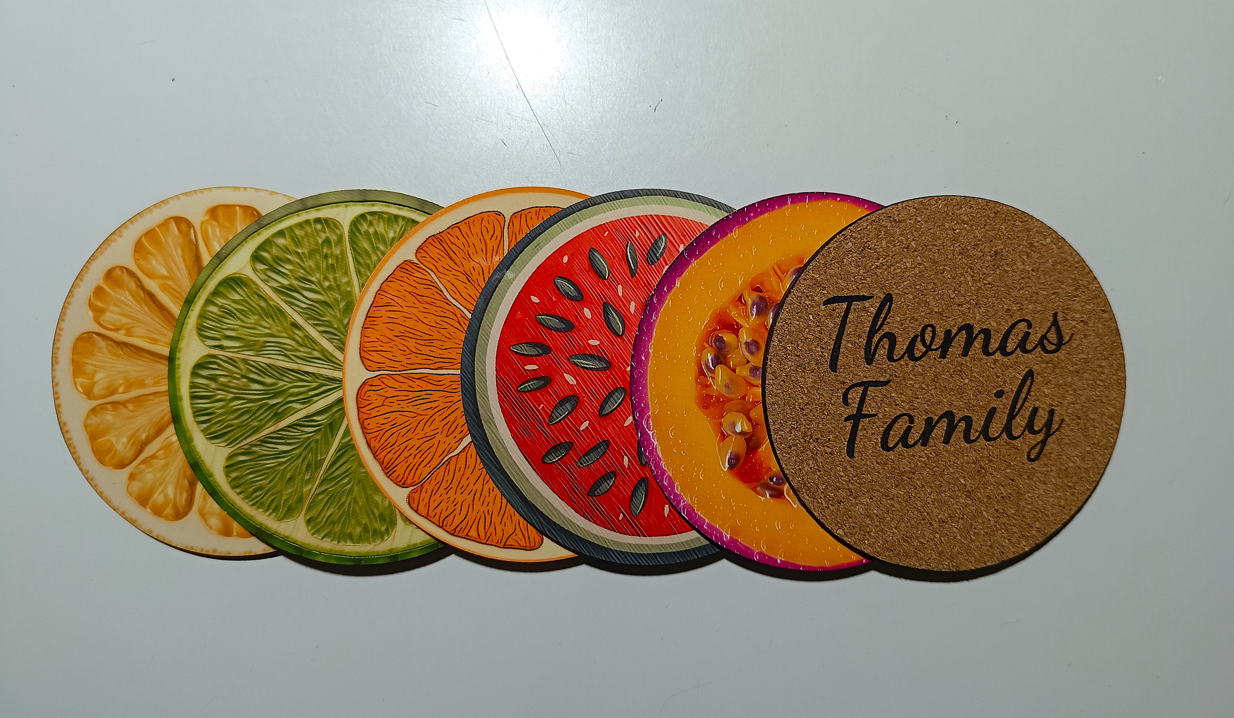 Fruit-Themed Coasters 