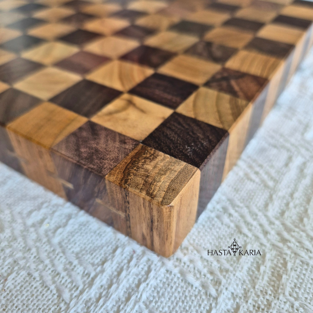 End Grain Checkered Charcuterie Board