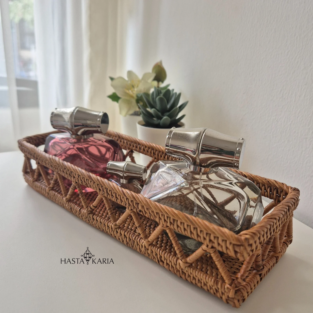 Patterned Rectangular Atta Tray 