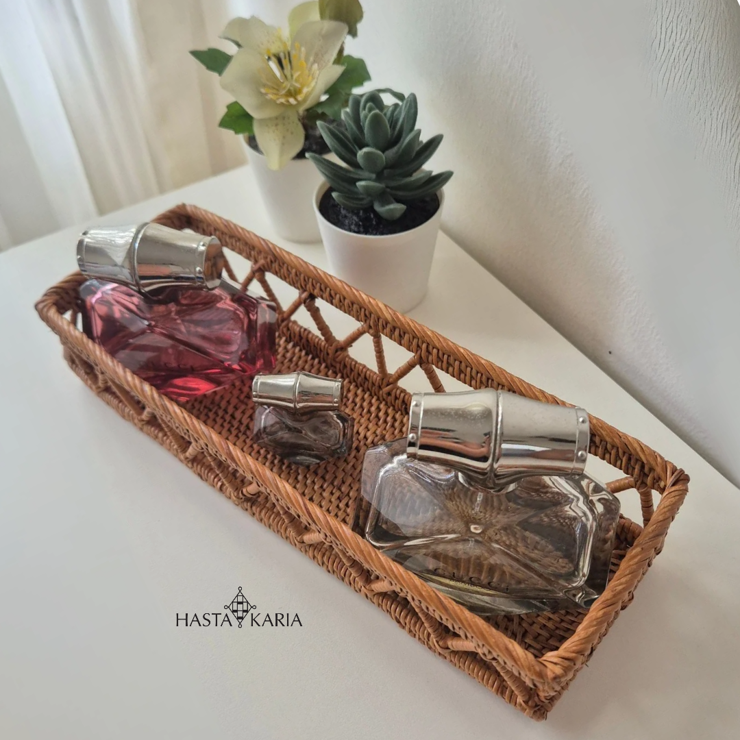 Patterned Rectangular Atta Tray 