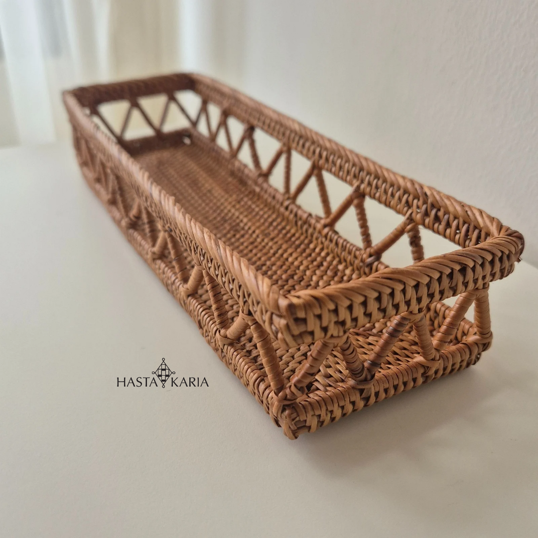 Patterned Rectangular Atta Tray 