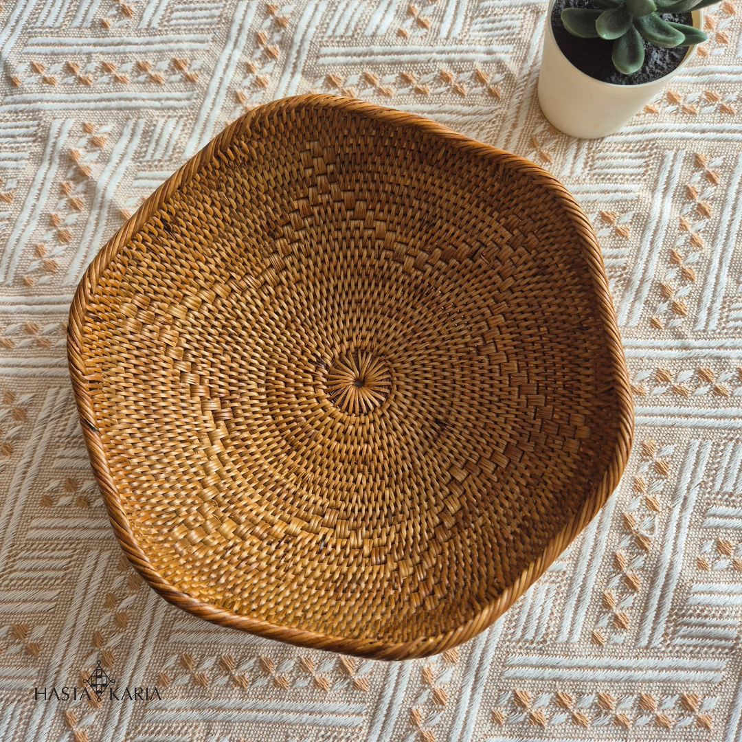 Handwoven Round Atta Bowl