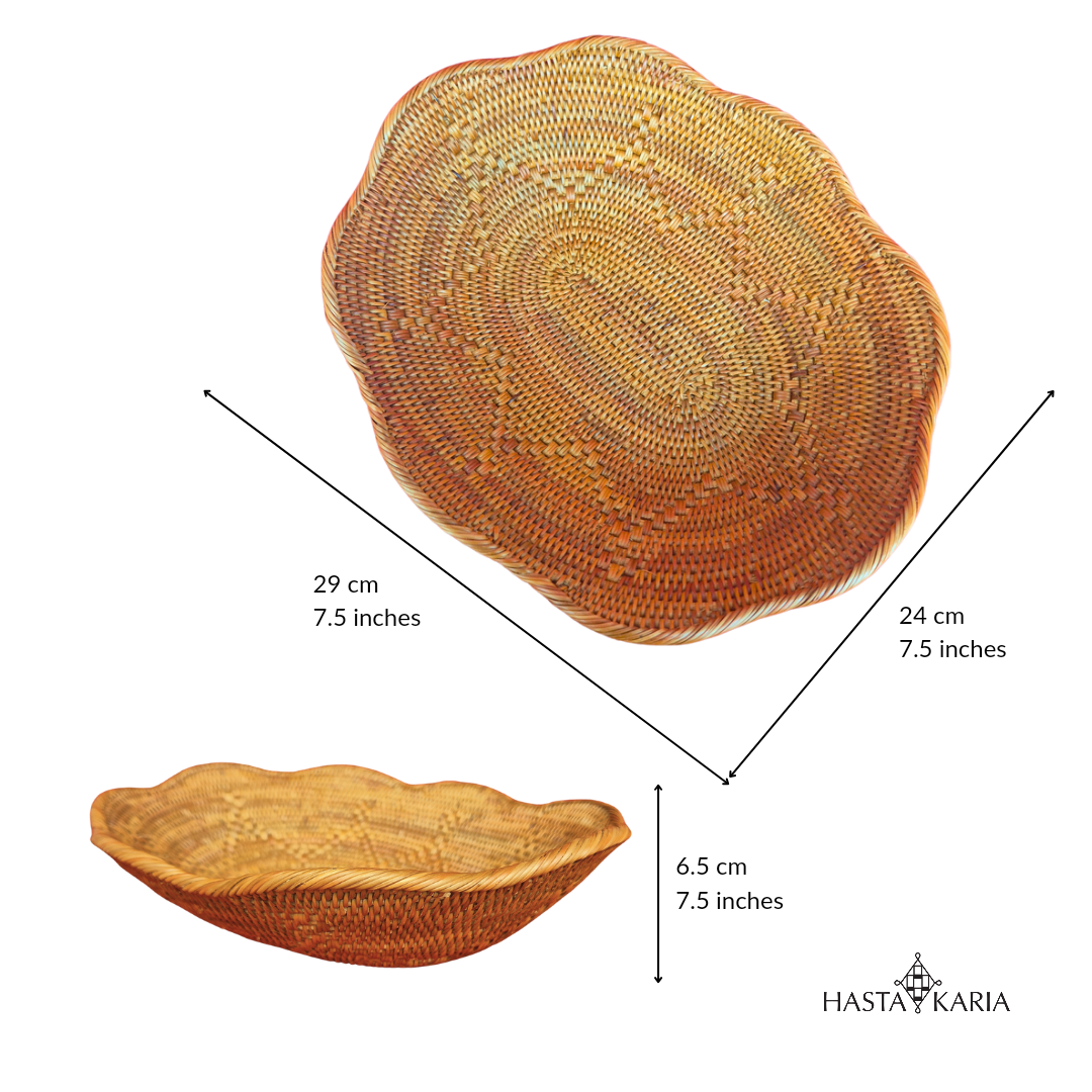 Handwoven Oval Atta Bowl
