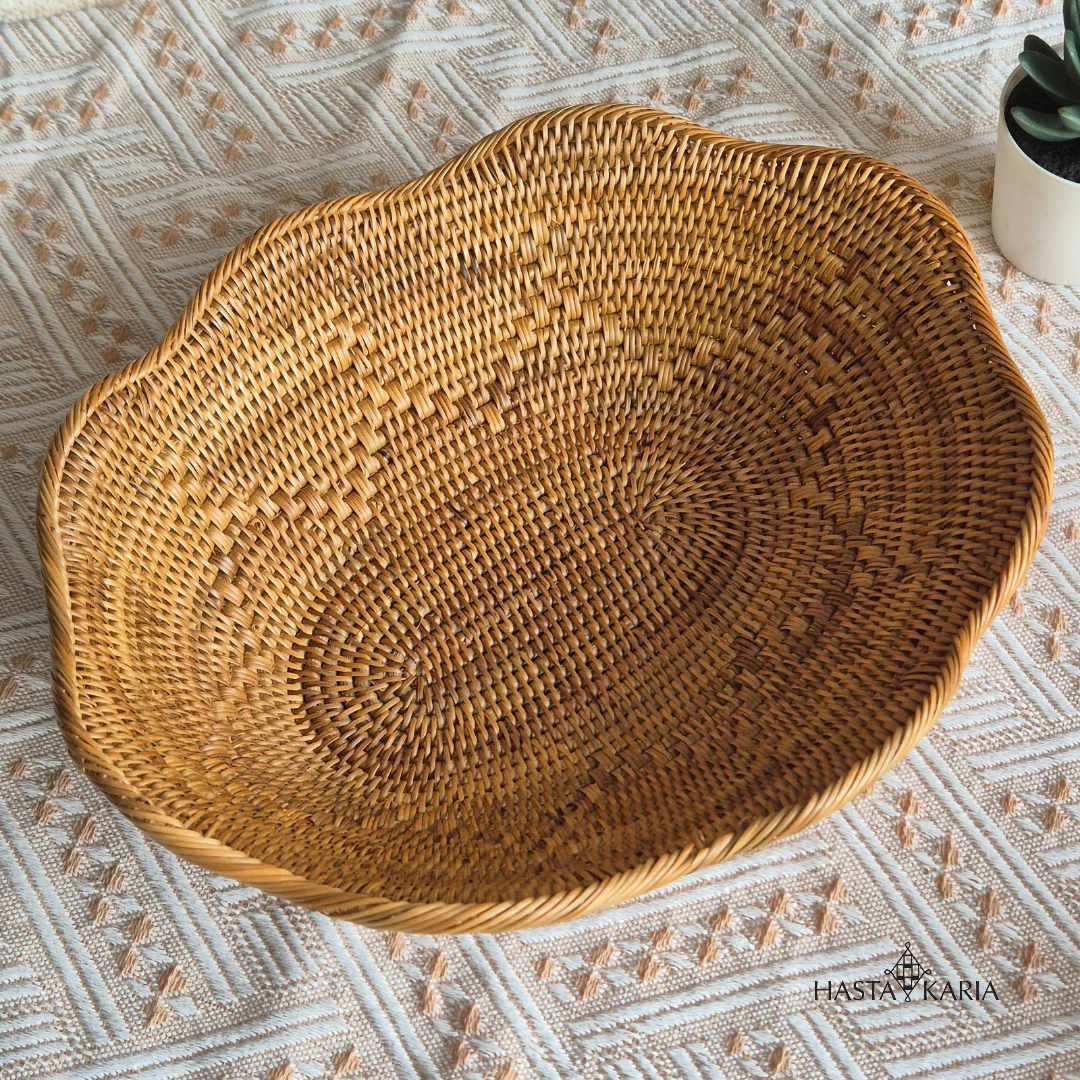 Handwoven Oval Atta Bowl