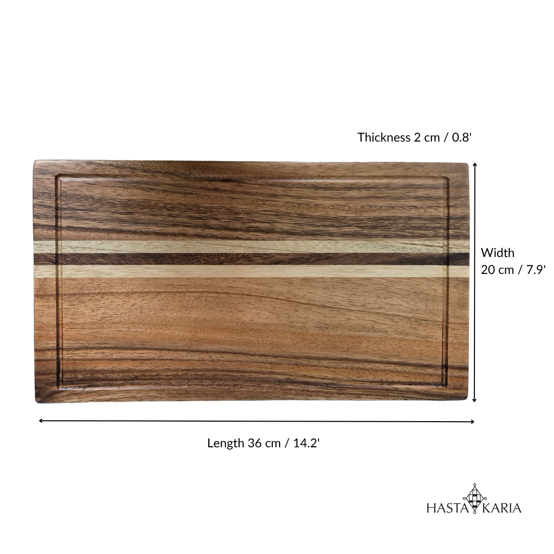 Chacuterie Board with Lines Patterns