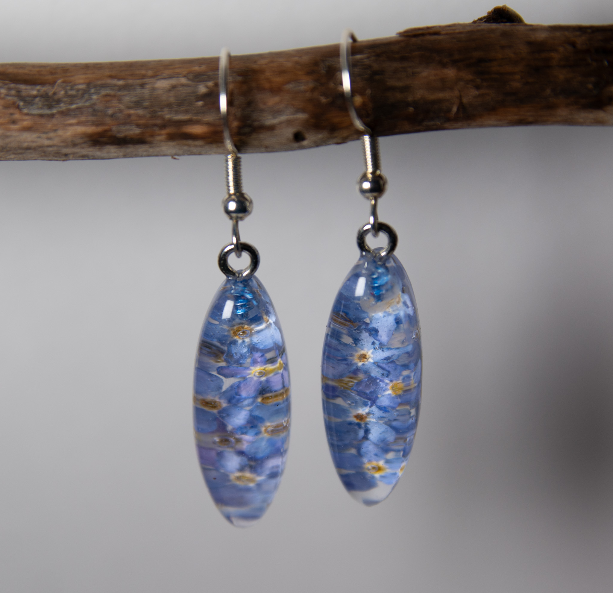 Boucles d'oreilles en résine