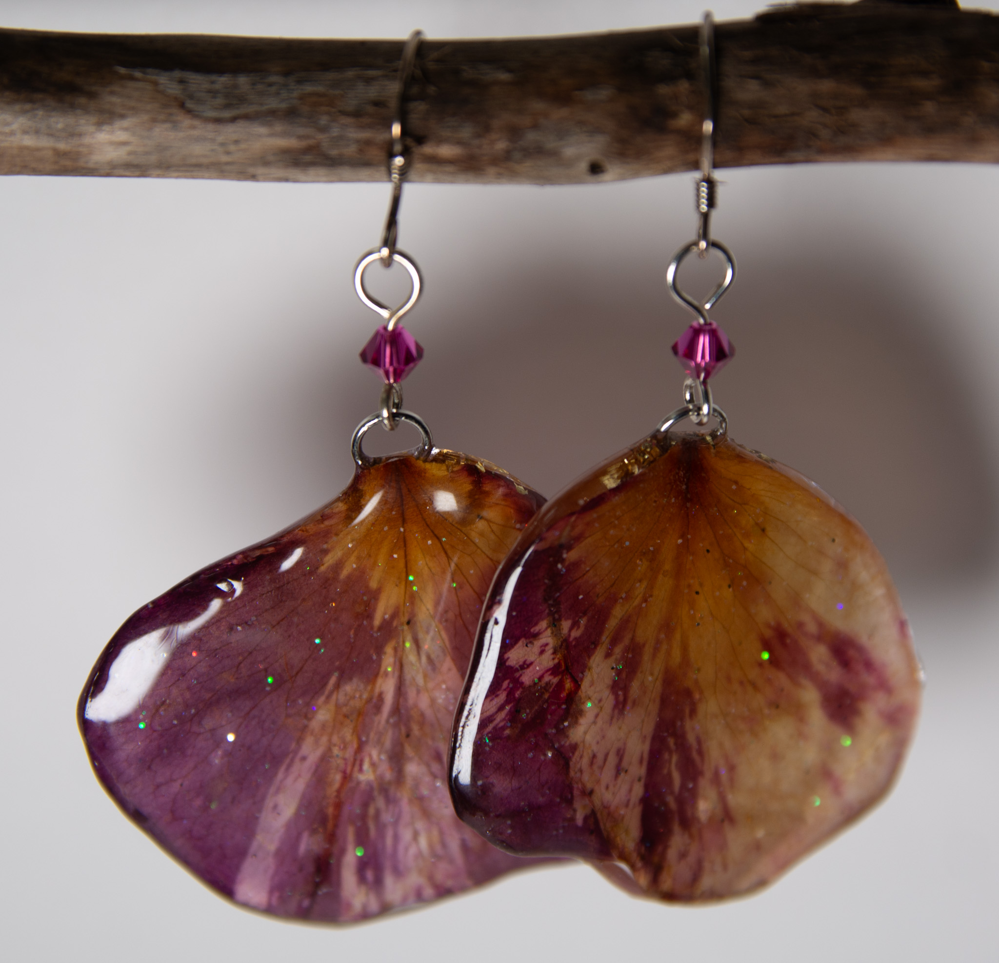 Boucles d'oreilles en résine