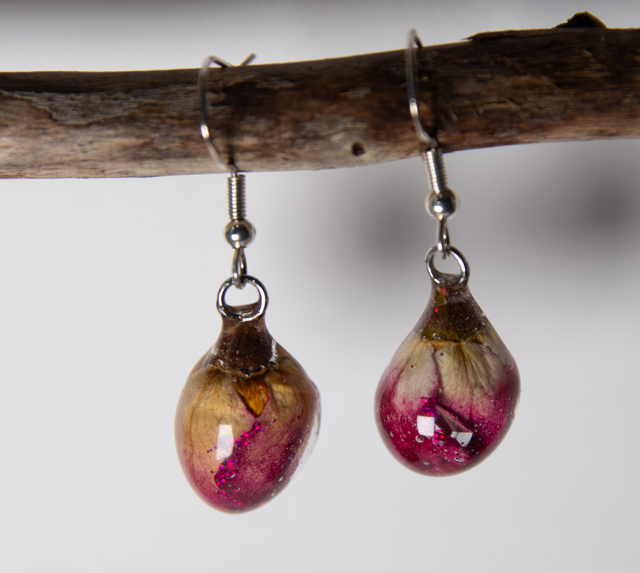 Boucles d'oreilles en résine