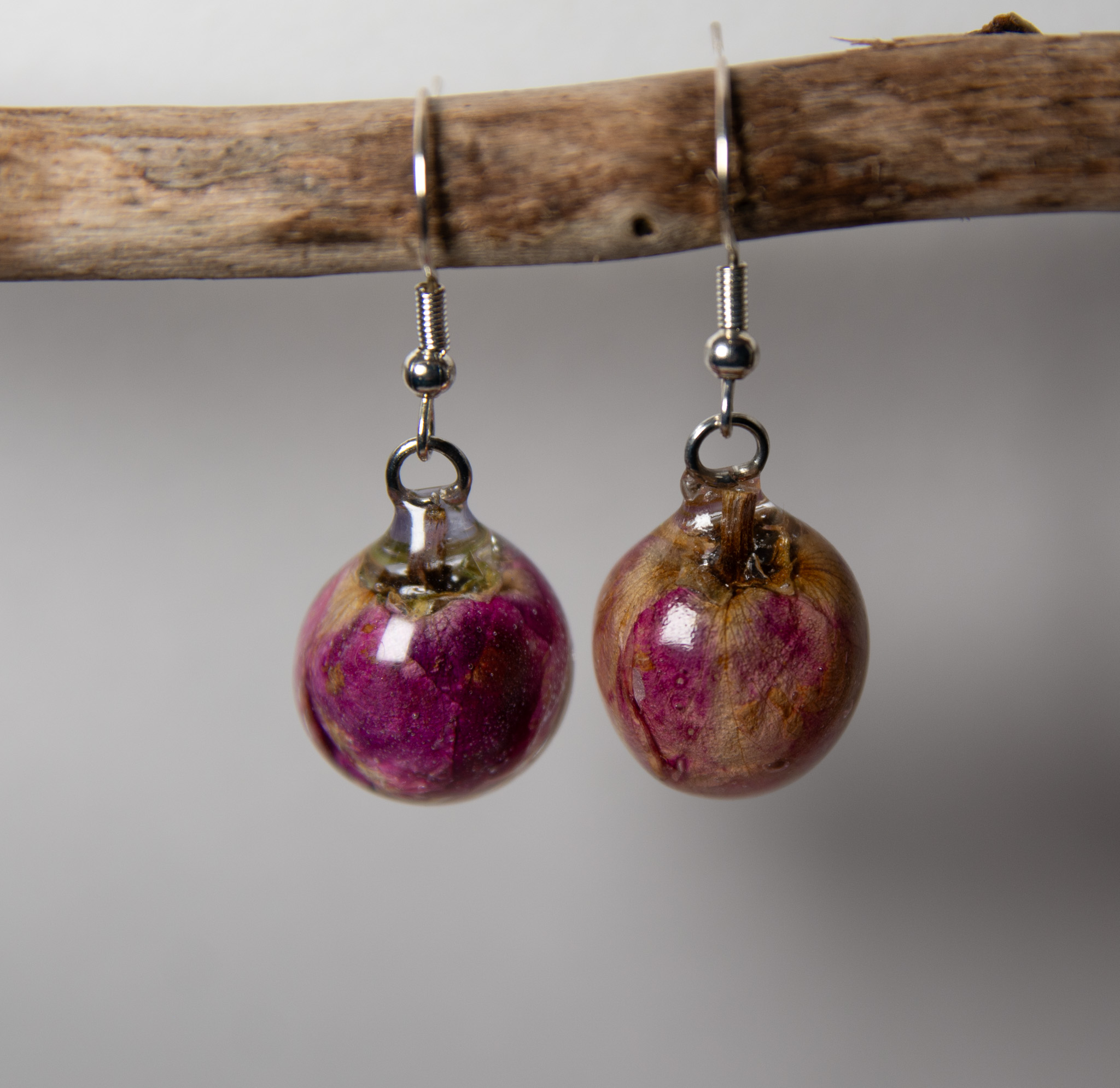 Boucles d'oreilles en résine