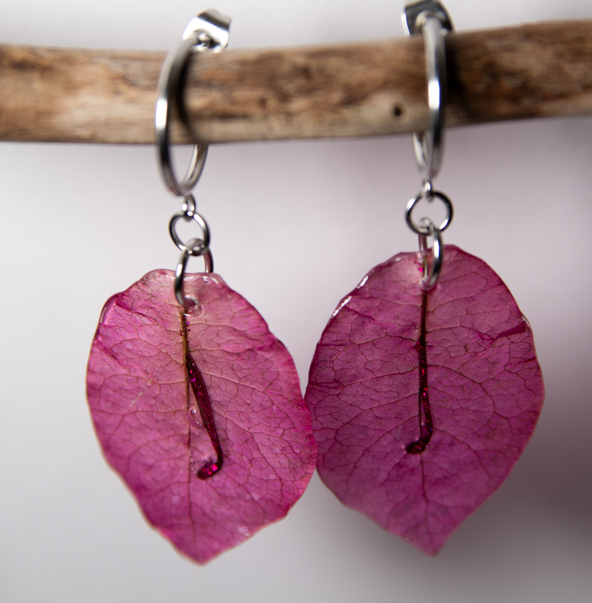 Boucles d'oreilles en résine