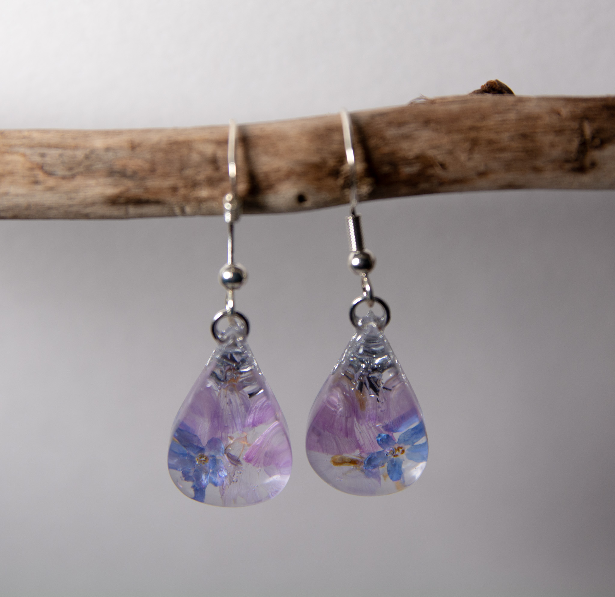 Boucles d'oreilles en résine