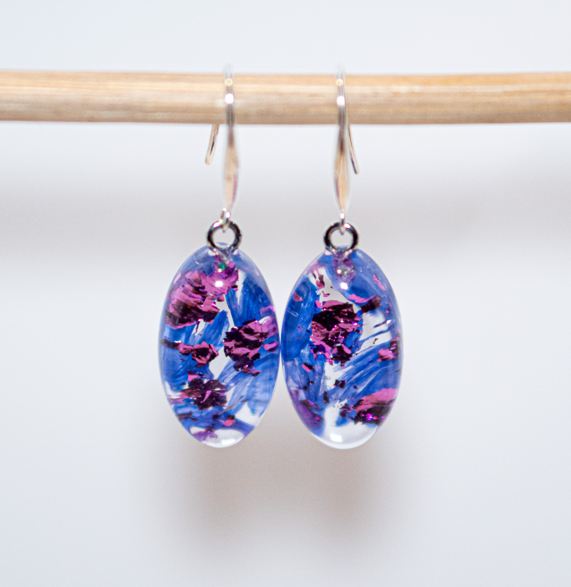 Boucles d'oreilles en résine