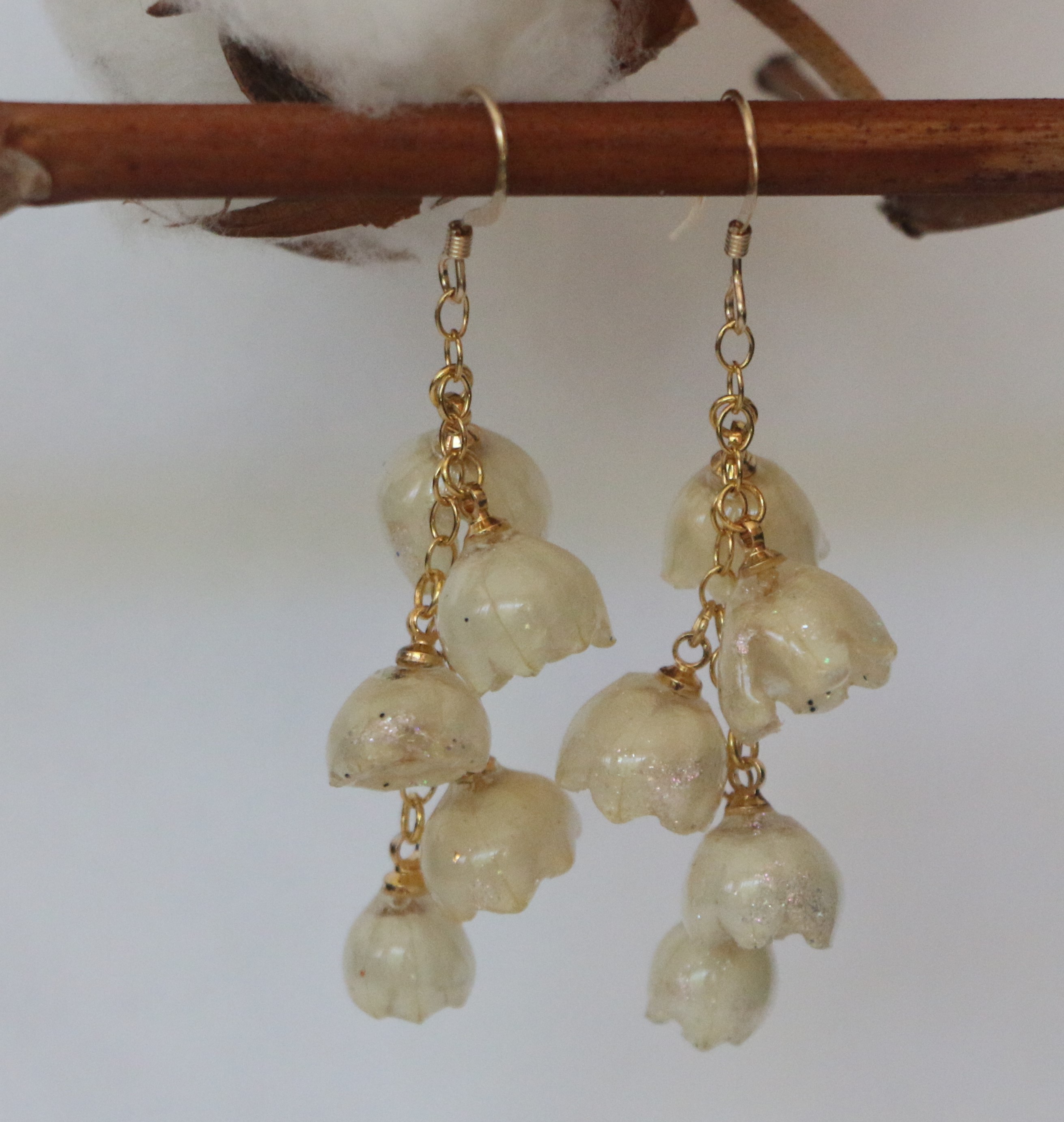 Boucle d'oreille en Muguet