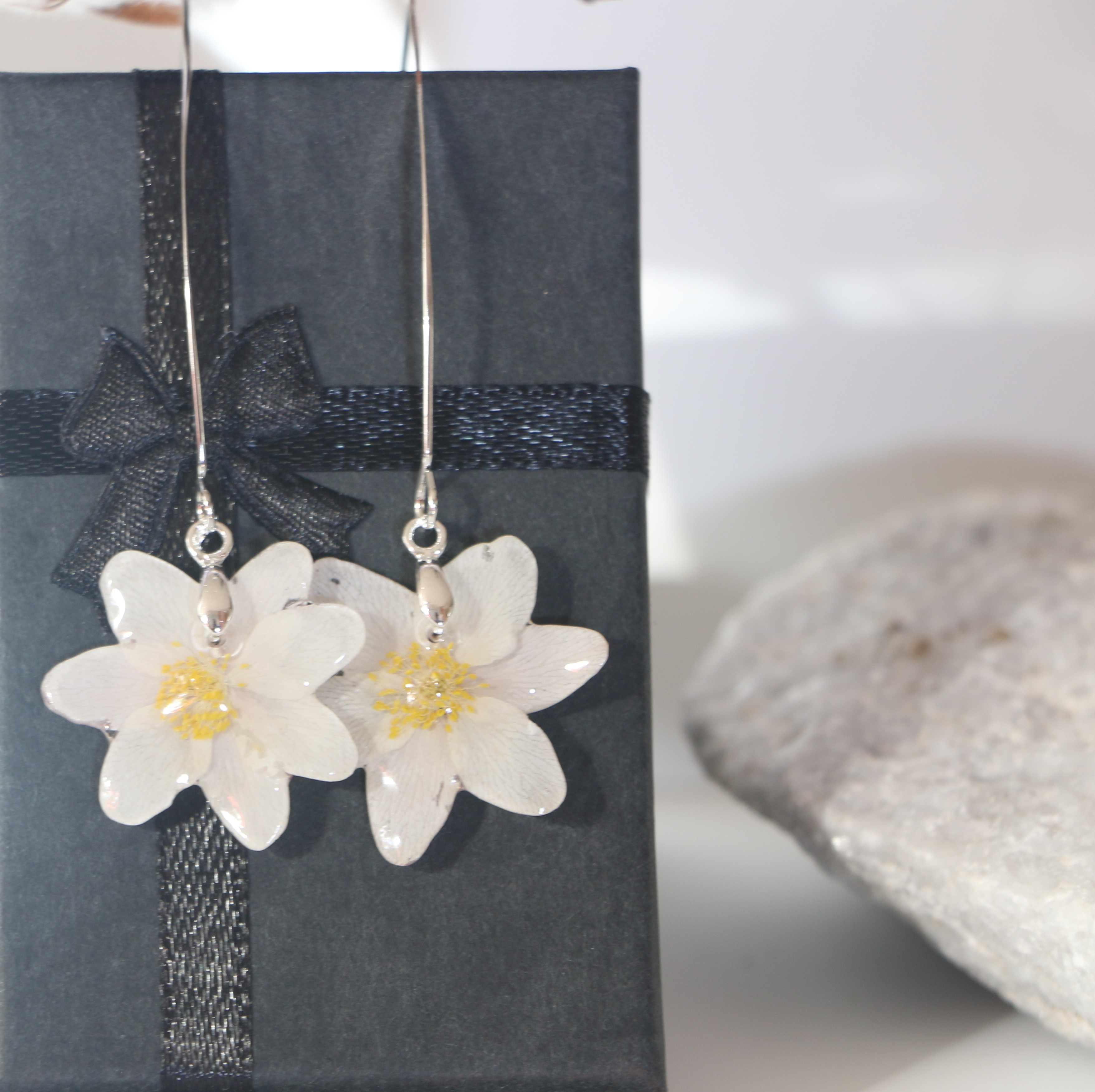 Boucles d'oreilles Anémone des bois