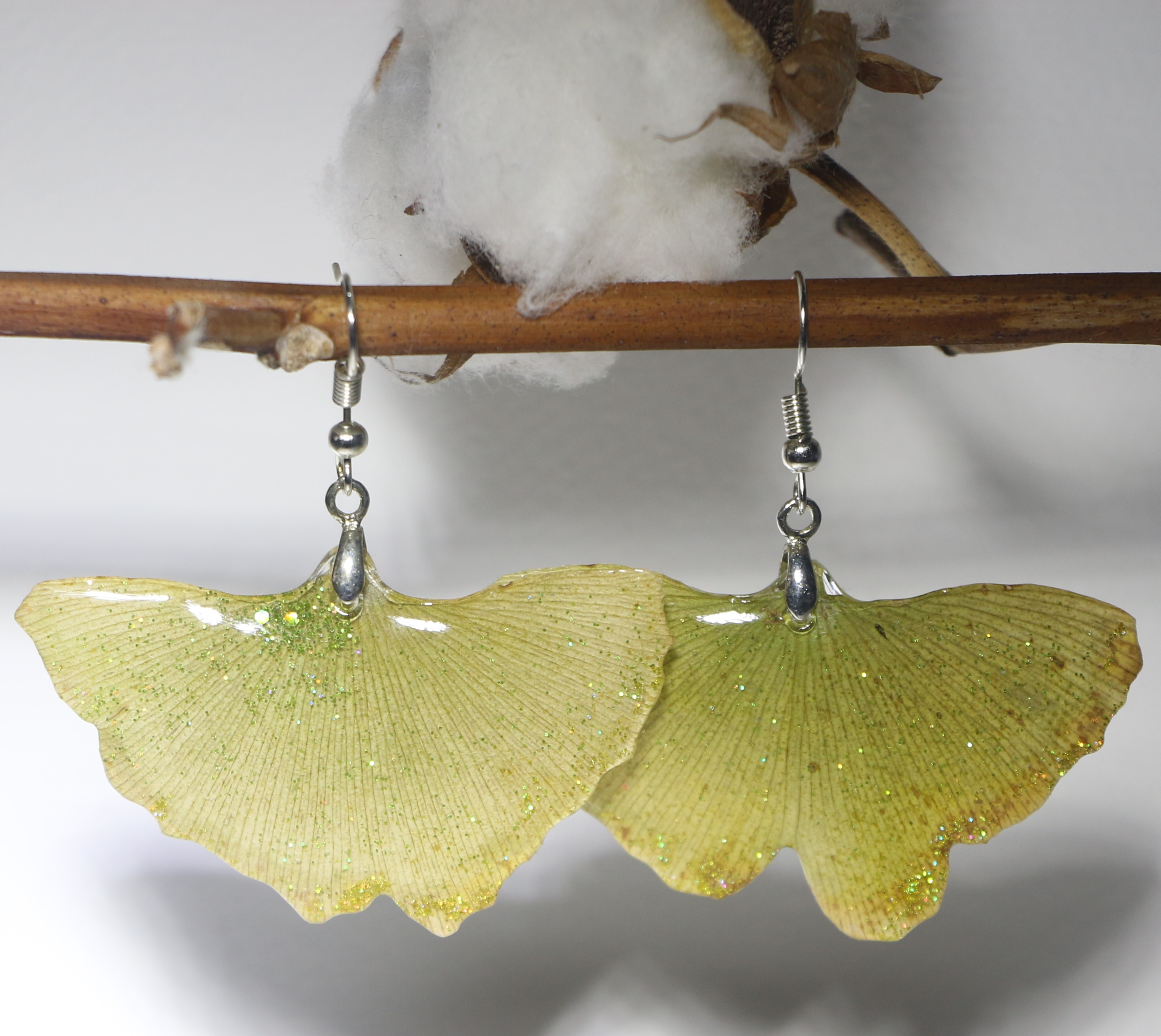 Boucles d'oreilles Ginkgo Biloba