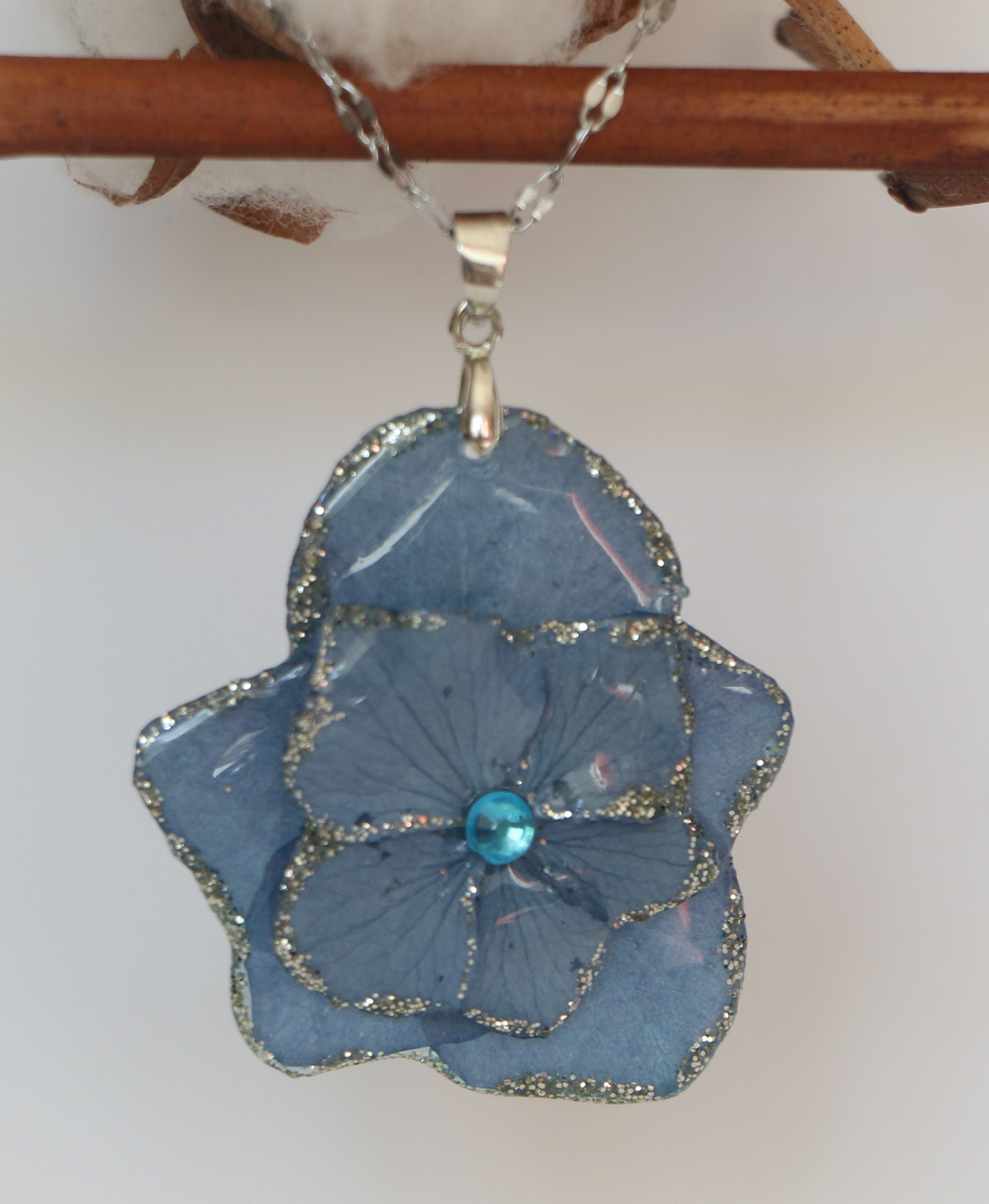 Pendentif en Hortensia Doublé