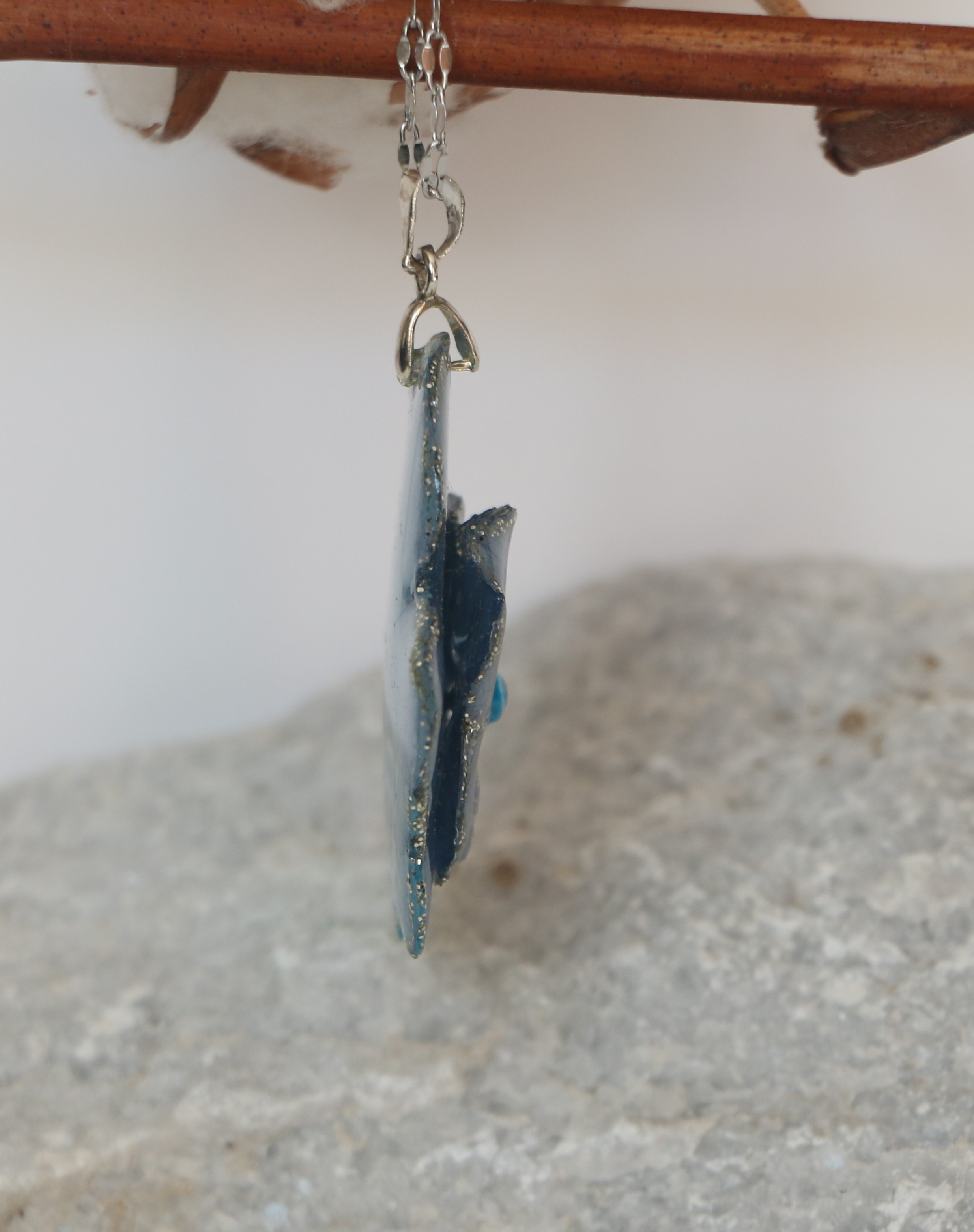 Pendentif en Hortensia Doublé