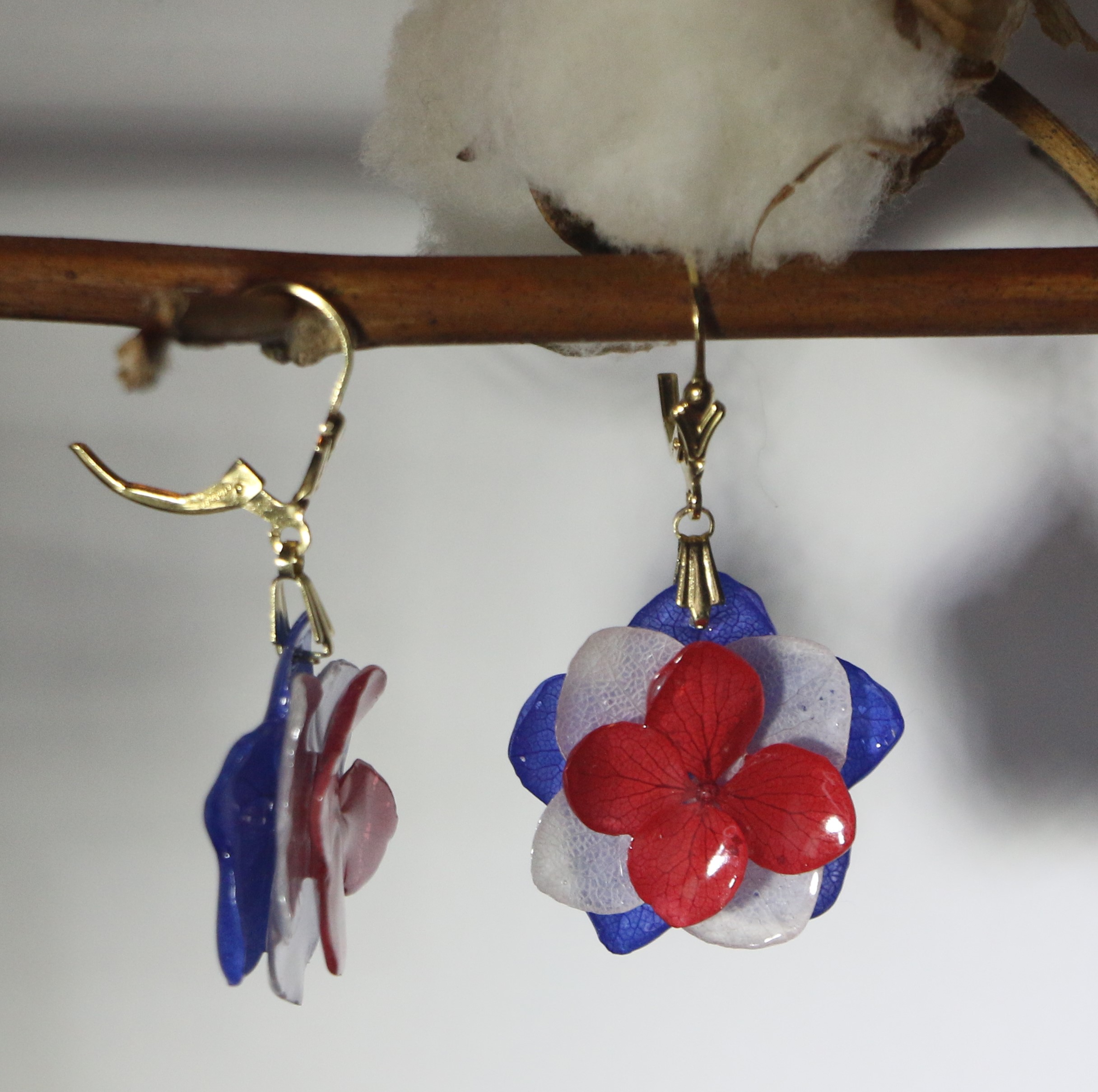 Hortensia stabilisé Tricolore cocarde