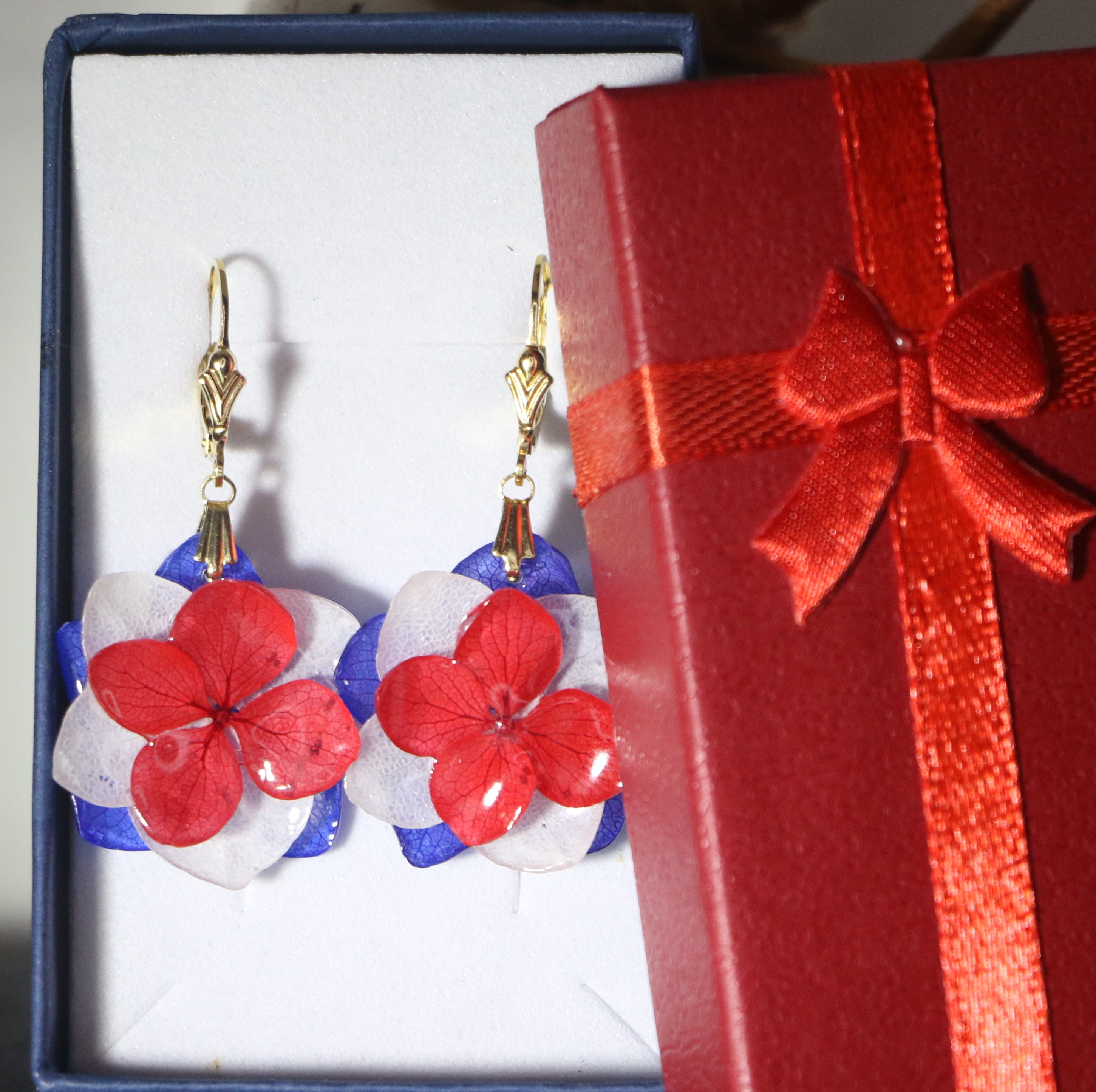 Hortensia stabilisé Tricolore cocarde