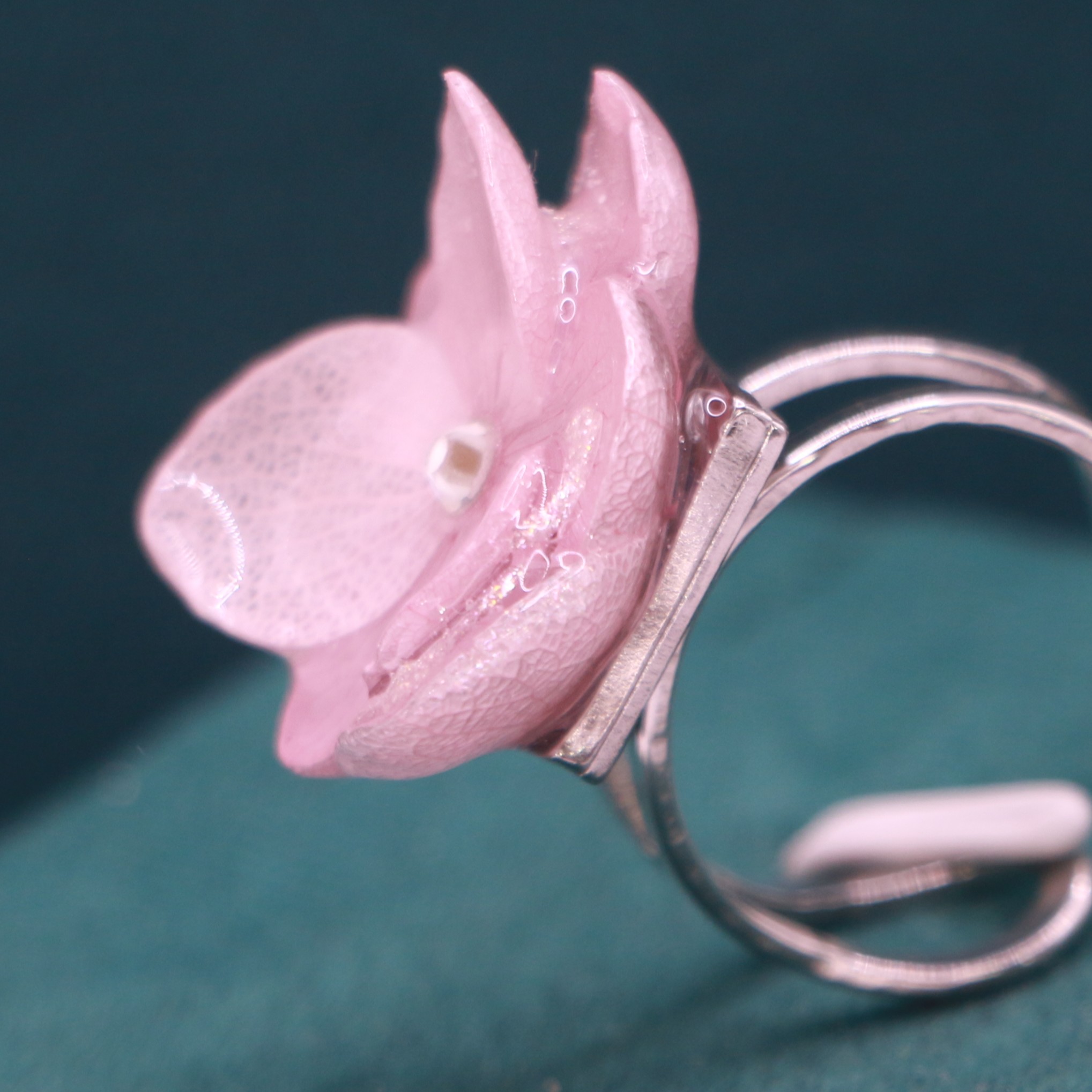 Bague en Hortensia stabilisé doublé