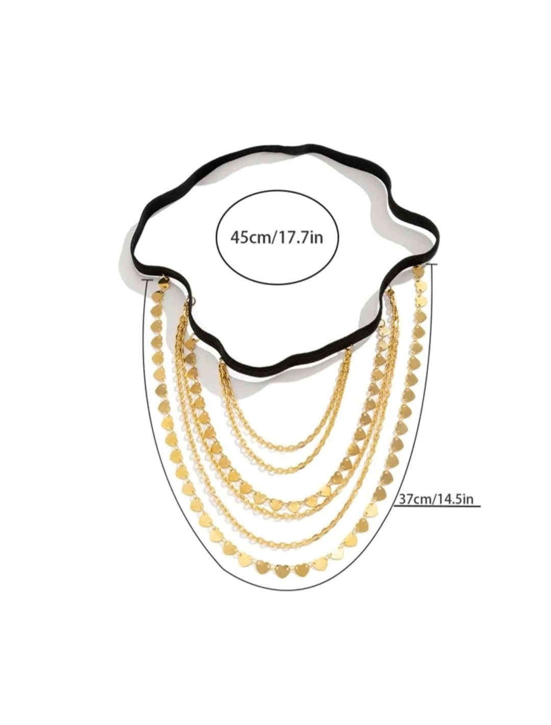 chaîne de cuisse couleur "or"